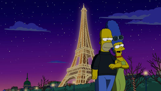The Simpsons have a silly, funny time in Paris